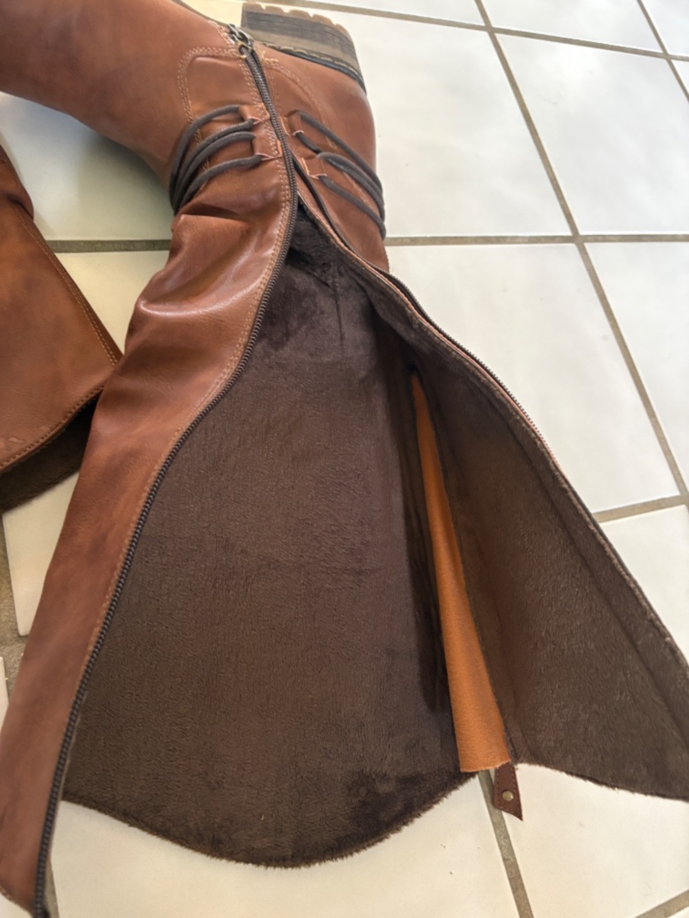 Spring Step Vegan Leather Riding Boots Lined Tall Size 9 / 40 - Picture 11 of 12